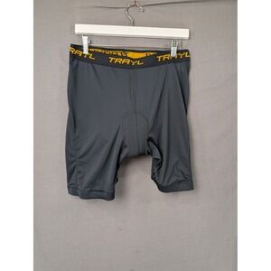 Trayl Mens Cycling Liner Shorts Padded Bike Underwear Gray Large
